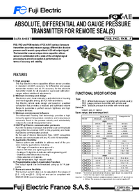 Thumbnail of document Data Sheet - Remote Diaphragm Seals